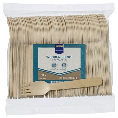 FURCULITE LEMN METRO PROFESSIONAL 16 CM x 100 BUC