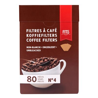 FILTRE CAFEA NUMARUL 4 FITS 80 BUCATI