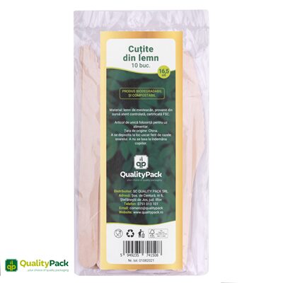 CUTITE DIN LEMN DE UNICA FOLOSINTA QUALITY PACK 16.5CM x 10 BUC