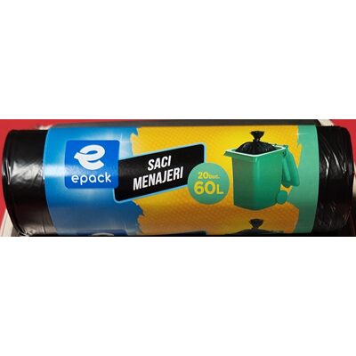 SACI MENAJERI NEGRI 60L EPACK x 20 BUC