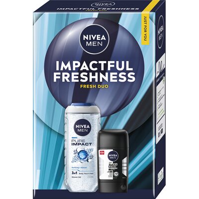 NIVEA Men Set Cadou Impactful Freshness Gel de Dus + Deodorant Stick