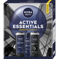 NIVEA Men Set Cadou Active Essentials Gel de Dus + Deodorant Spray + Sampon