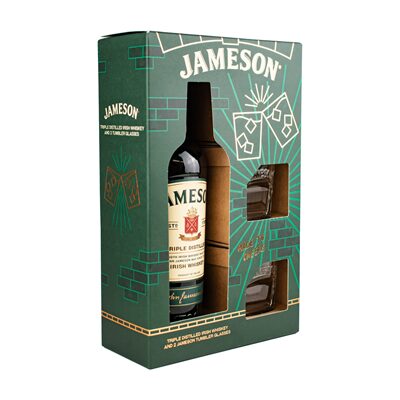 JAMESON Pachet Whiskey 40% + 2 Pahare SGR 0,7 L