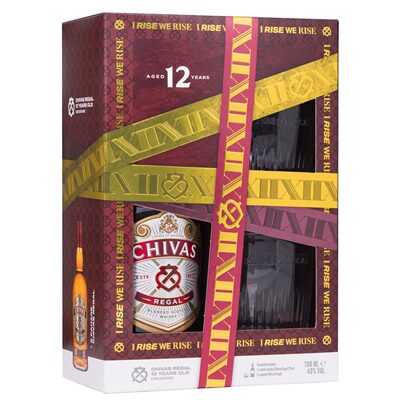 CHIVAS 12YO Regal Pachet Whiskey 40% + 2 Pahare SGR 0,7 L
