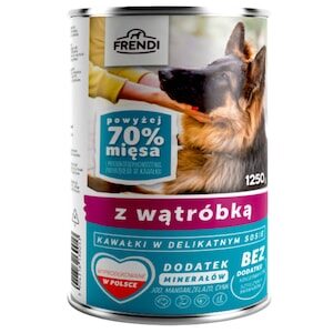 FRENDI CONSERVA CU BUCATI FICAT PENTRU CAINI ADULTI 1250G (8)