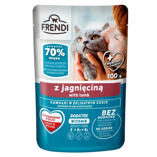 FRENDI HRANA UMEDA COMPLETA CU CARNE DE MIEL  PENTRU PISICI ADULTE 100G(24)