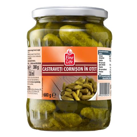 CASTRAVETI CORNICHON 3-6CM FINE LIFE 680G