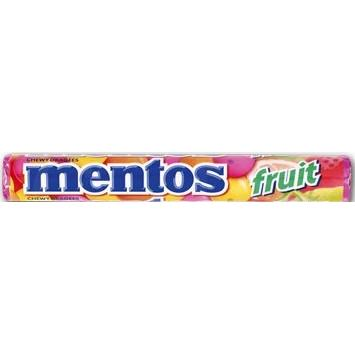 MENTOS BOMBOANE GUMATE FRUIT CHEWY DRAGEES 38G x 5