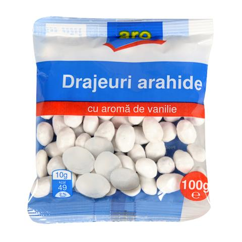 ARAHIDE GLAZURATE AROMA VANILIE ARO 100G