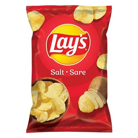 LAY'S CHIPS SALT 60G x 6