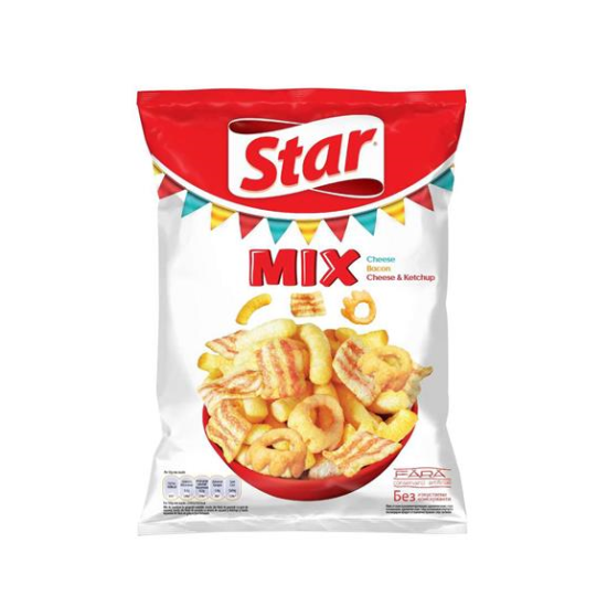 STAR SNACKS CU MIX DE BRANZA&BACON 90G