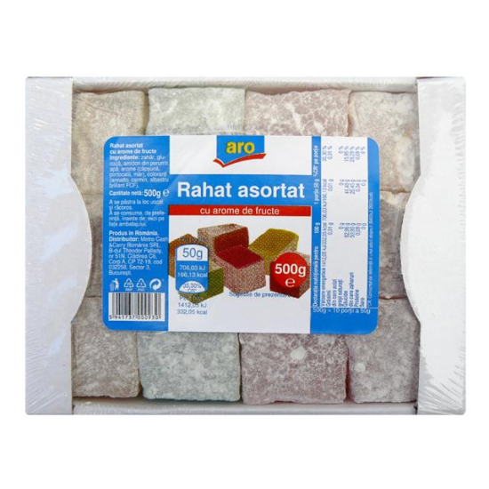 RAHAT ASORTAT CU AROMA DE FRUCTE ARO 500G