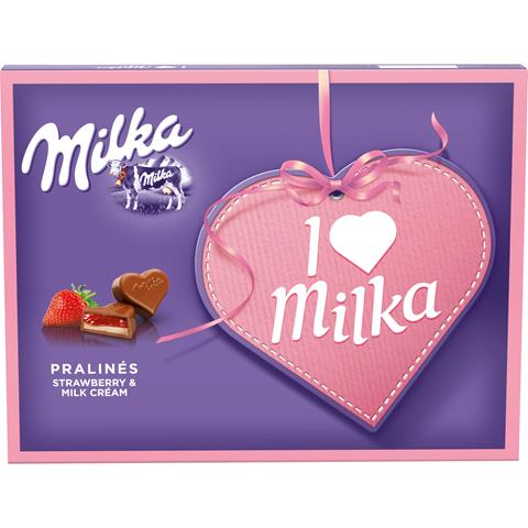 MILKA PRALINE CREMA CAPSUNI 110G