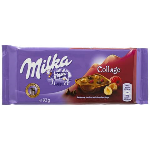 MILKA COLLAGE CIOCOLATA FRUCTE & ALUNE 93G