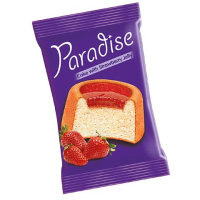 PARADISE PRAJITURA GLAZURATA CU JELEU CAPSUNI 25G x 24