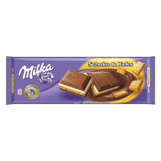 MILKA CIOCOLATA CU BISCUITI 300G