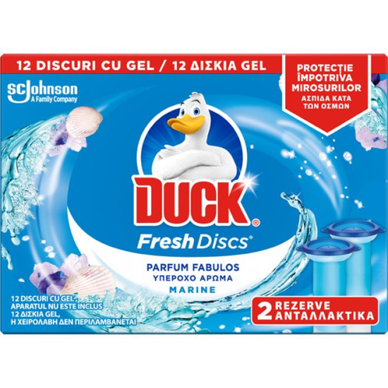 DUCK FRESH DISCS ODORIZANT WC REZERVA MARINE 2X36ML