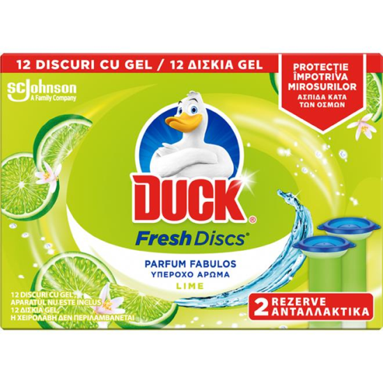 DUCK FRESH DISCS ODORIZANT WC REZERVA LIME 2X36ML