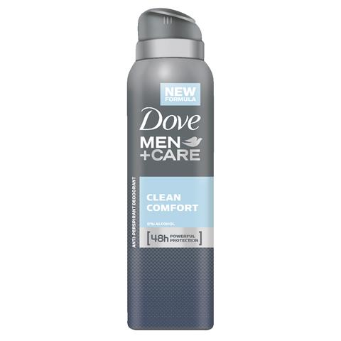DOVE DEODORANT SPRAY MEN CLEAN COMFORT 150ML