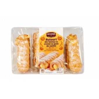ACCASA RULOURI FOIETAJ CREMA VANILIE 220G